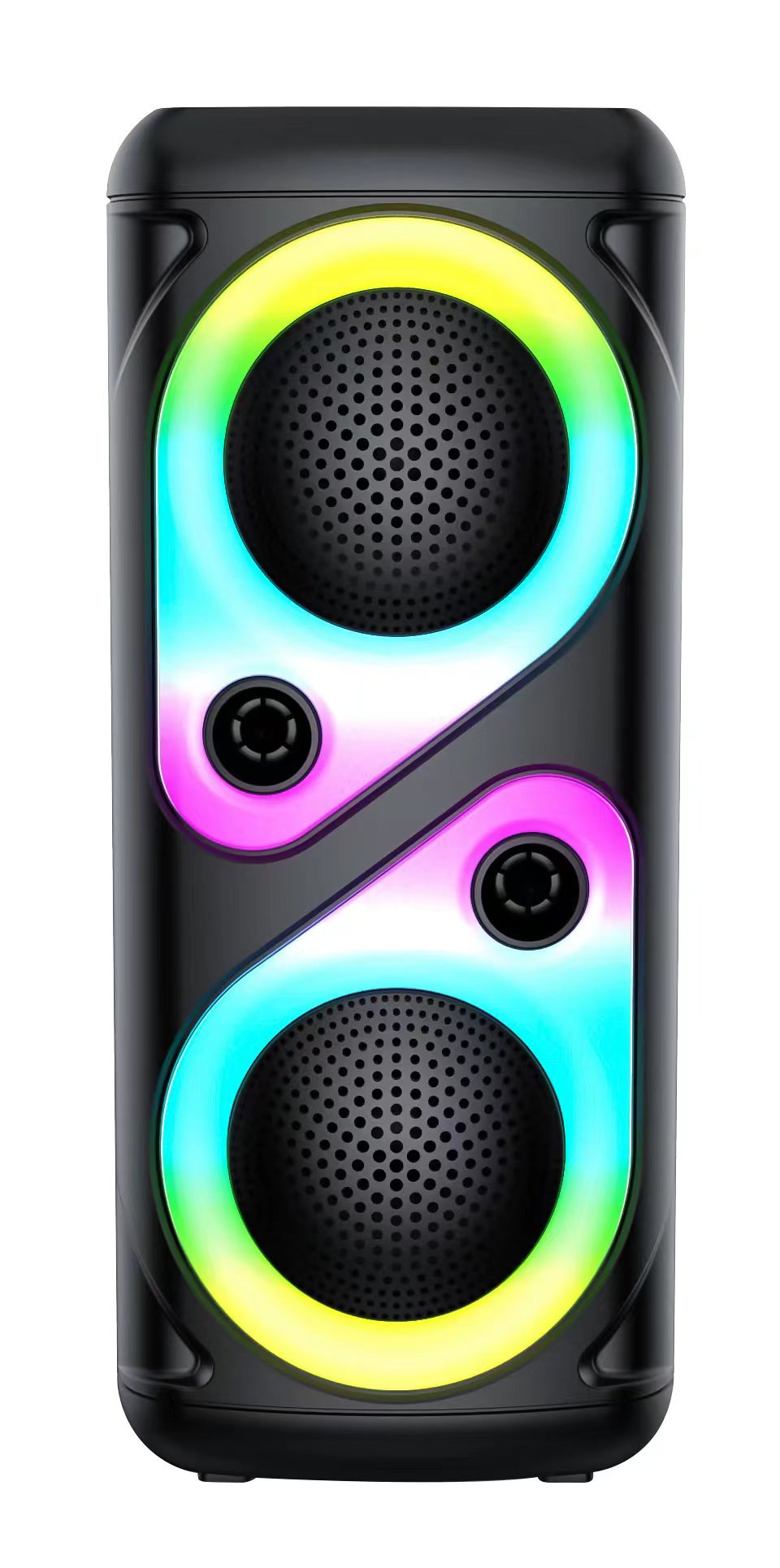 Boxa Portabila AT PERFORMANCE®, cu Lumini RGB, cu Maner, Putere 100w, MP3, USB, Bluetooth, TF, WIFI, Slot Microfon, Karaoke, Acumulator, Negru